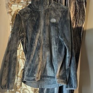 The north face fuzzy sweater zip up